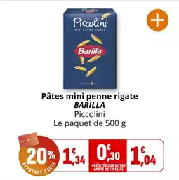 Coccimarket Pâtes mini penne rigate barilla offre