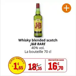 Coccimarket Whisky blended scotch j&b rare offre