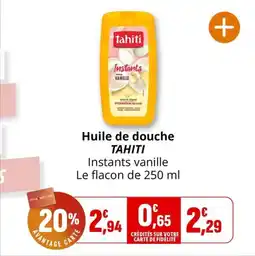 Coccimarket Huile de douche tahiti offre