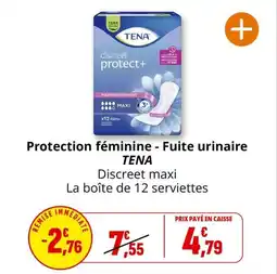 Coccimarket Protection féminine fuite urinaire tena offre