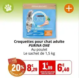 Coccimarket Croquettes pour chat adulte purina one offre