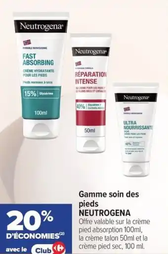 Gamme soin des pieds neutrogena