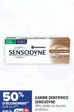 Carrefour maPara parapharmacie Gamme dentifrice sensodyne offre