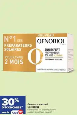 Carrefour maPara parapharmacie Gamme sun expert oenobiol offre