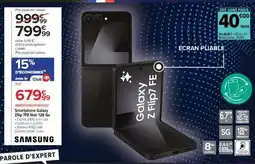 Carrefour Smartphone Galaxy Z Flip7 FE Noir 128 Go offre
