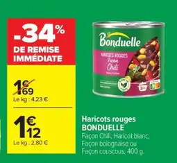 Carrefour Haricots rouges BONDUELLE offre