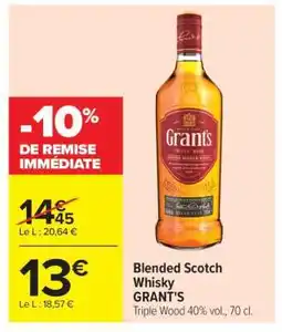 Carrefour Market Blended Scotch Whisky Grant's offre
