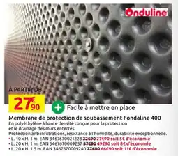 Mr Bricolage Membrane de protection de soubassement fondaline 400 offre
