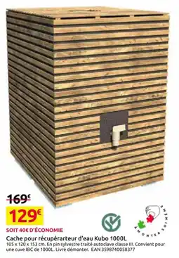 Mr Bricolage Cache pour récupérarteur d'eau kubo offre