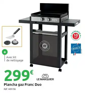 Plancha gaz franc duo