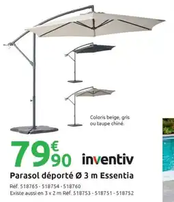 Mr Bricolage Parasol déporté essentia inventiv offre
