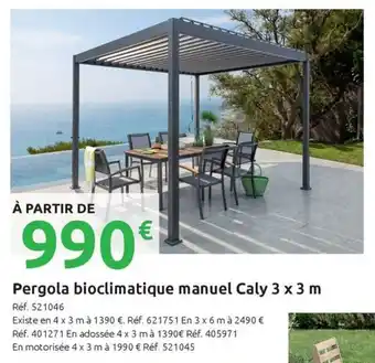 Pergola bioclimatique manuel caly
