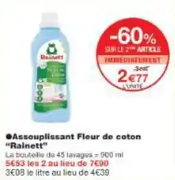 Monop' Assouplissant flour de coton rainett offre