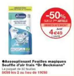 Monop' Assouplissant feuilles magiques souffle d'air frais dr beckmann offre