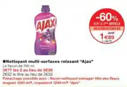 Monop' Nettoyant multi-surfaces relaxant ajax offre