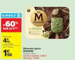 Carrefour Drive Magnum - bâtonnets glacés offre