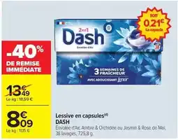 Carrefour Drive Dash - lessive en capsules offre