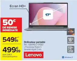 Carrefour Drive Lenovo - ordinateur portable offre