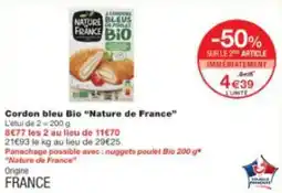 Monop' Cordon bleu bio nature de france offre