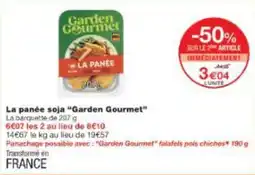 Monop' La panée soja garden gourmet offre