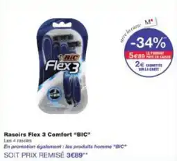 Monop' Rasoirs flex 3 comfort bic offre