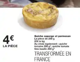 Monop' Quiche asperge et parmesan offre
