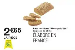 Monop' Pain nordique monoprix bio offre