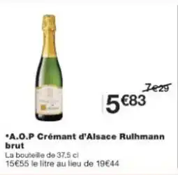 Monop' A.o.p crémant d'alsace rulhmann brut offre