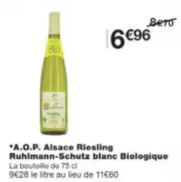 Monop' A.o.p. alsace riesling ruhlmann-schutz blanc biologique offre