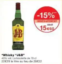 Monop' Whisky j&b offre