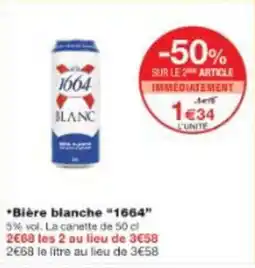 Monop' Bière blanche 1664 offre