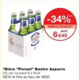Monop' Bière peroni nastro azzurro offre