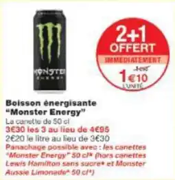 Monop' Boisson énergisante monster energy offre