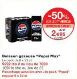 Monop' Boisson gazeuse pepsi max offre