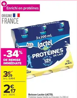 Carrefour Boisson Lactée LACTEL offre