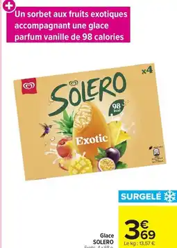 Carrefour Glace SOLERO offre