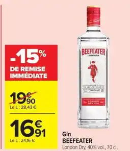 Carrefour Gin BEEFEATER offre