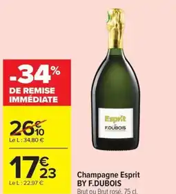 Carrefour Champagne Esprit BY F.DUBOIS offre