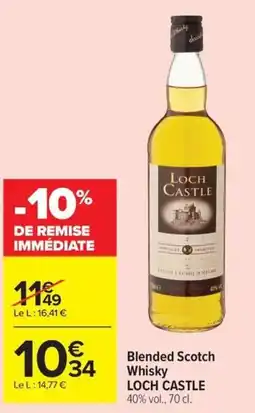 Carrefour Blended Scotch Whisky LOCH CASTLE offre