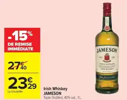 Carrefour Irish Whiskey JAMESON offre