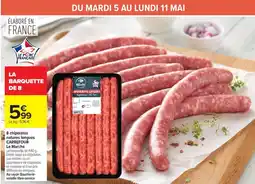 Carrefour 8 chipolatas natures longues CARREFOUR Le Marché offre