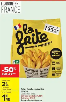 Carrefour Frites fraiches précuites LUNOR offre