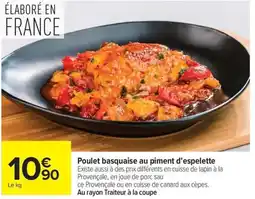 Carrefour Poulet basquaise au piment d'espelette offre