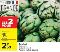 Carrefour Artichaut offre