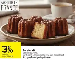 Carrefour Canelés x6 offre