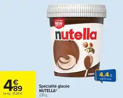 Carrefour Spécialité glacée NUTELLA offre