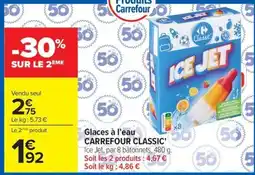 Carrefour Glaces à l'eau CARREFOUR CLASSIC' offre