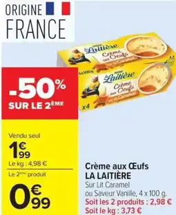Carrefour Crème aux Œufs LA LAITIÈRE offre