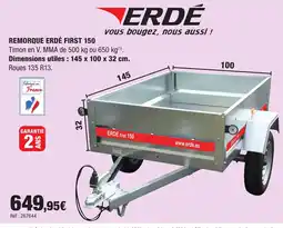 Autobacs Remorque erdé first 150 offre