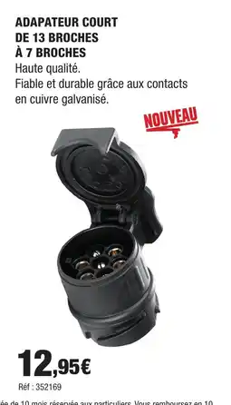 Autobacs Adapateur court de 13 broches à 7 broches offre